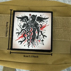 Parche táctico moral calavera con velcro para mochila y uniforme