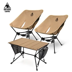 OneTigris Mesa Plegable con Silla – Compacta Acampada y Senderismo