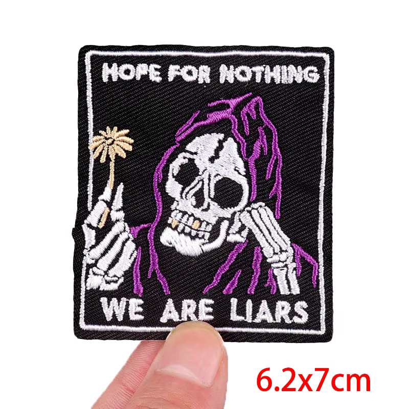 Parche táctico termoadesivo diseño Tarot calavera estilo Punk - imagen 3