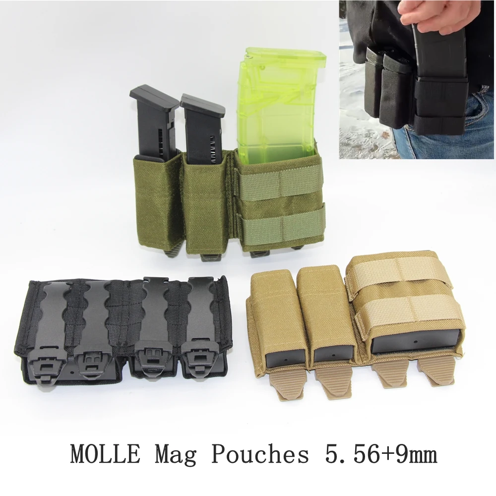 Portacargador MOLLE 5.56 liberación rápida para chaleco o cinturón - imagen 3