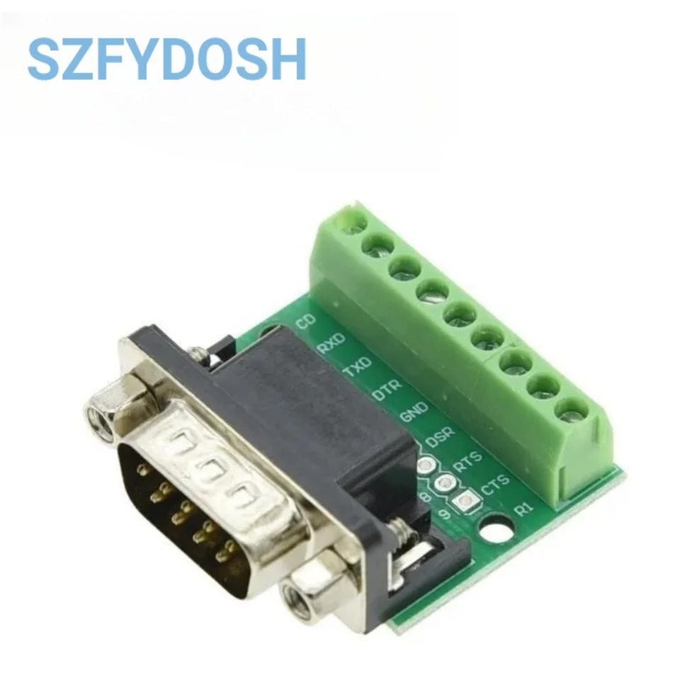 Adaptador DB9 macho hembra RS232 RS485 para conexiones serie