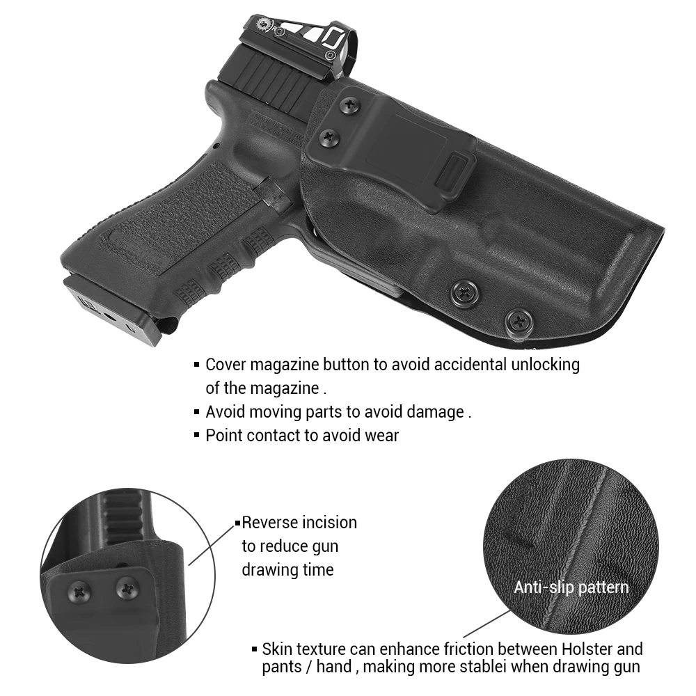 Funda táctica IWB para portación oculta pistola derecha