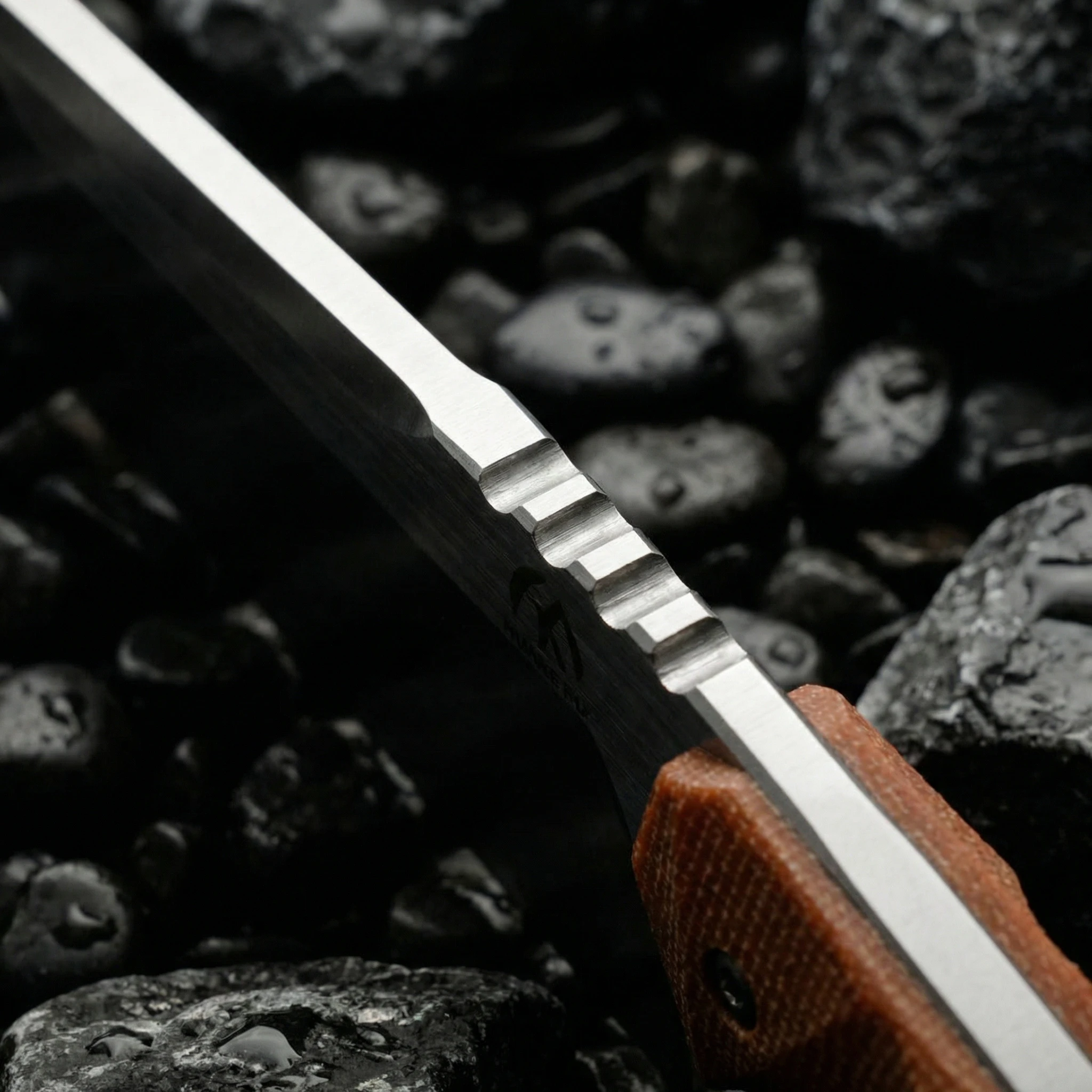 Cuchillo fijo de acero para exteriores, pequeño de emergencia - imagen 3