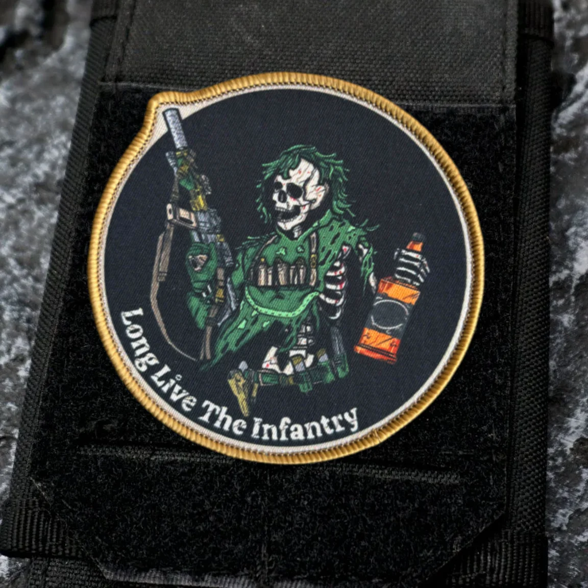 Parche táctico calavera Reaper con velcro para uniforme militar - imagen 4