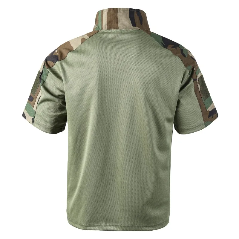 Camiseta táctica camuflaje manga corta secado rápido caza y senderismo