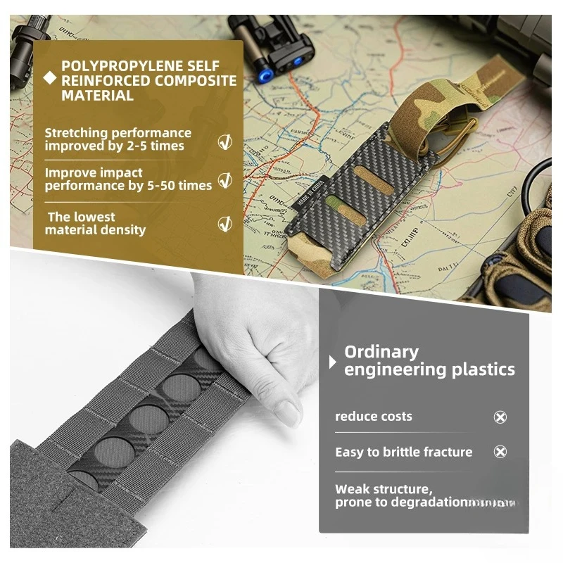Funda táctica MOLLE para cargador 9mm, con portalinterna - imagen 4