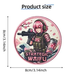 Parche táctico Velcro Waifu anime – Mochila y chaleco