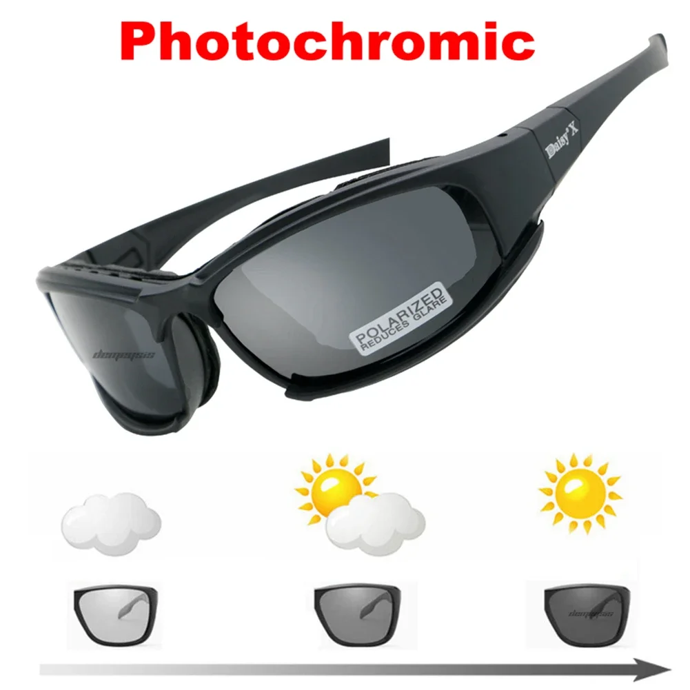 Daisy gafas tácticas polarizadas fotocromáticas juego lentes senderismo