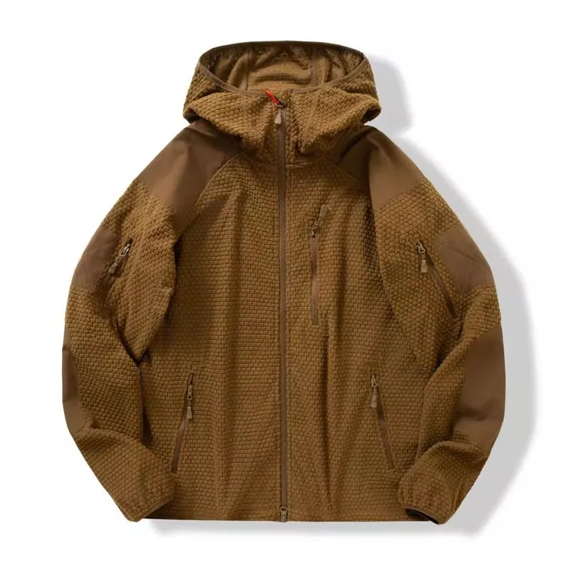 Chaqueta táctica forro polar con capucha camuflaje senderismo - imagen 2