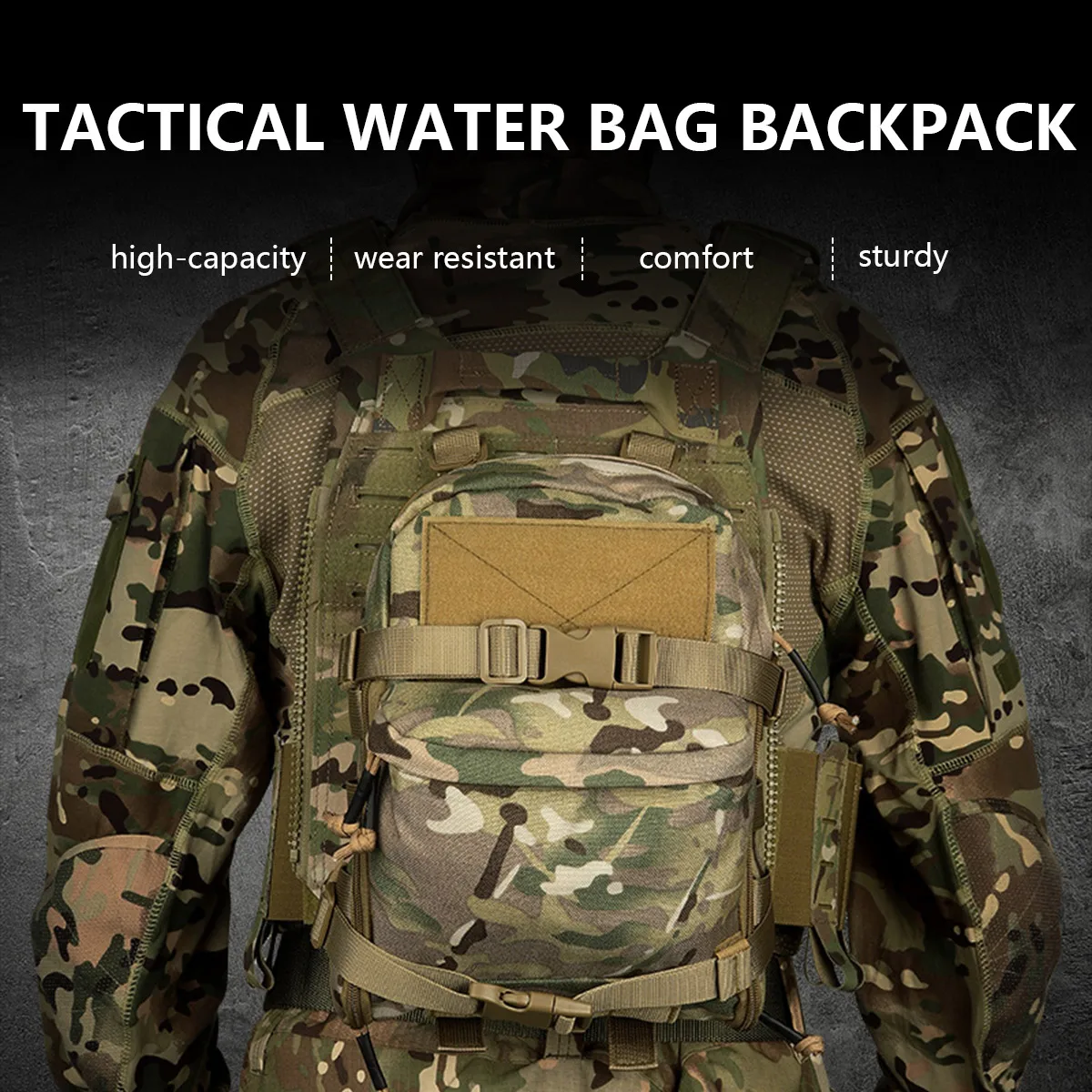 Detalle de la mochila para uso exterior