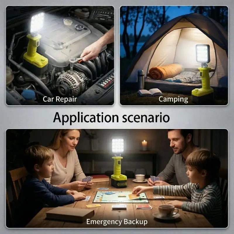 Luz de trabajo LED con USB carga rápida y brillo ajustable - imagen 5
