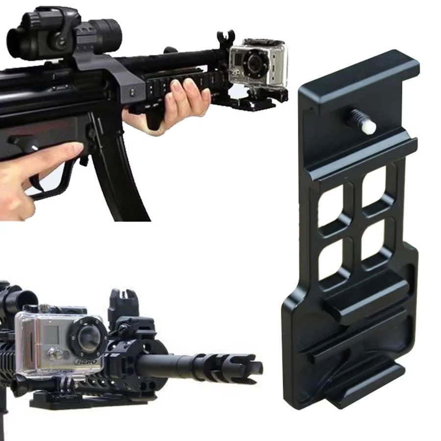 Soporte táctico Airsoft para iPhone y GoPro con riel Picatinny - imagen 5