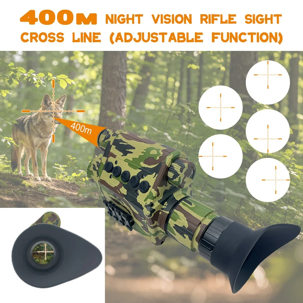 Visión nocturna infrarroja camuflaje militar verde con retícula - imagen 4