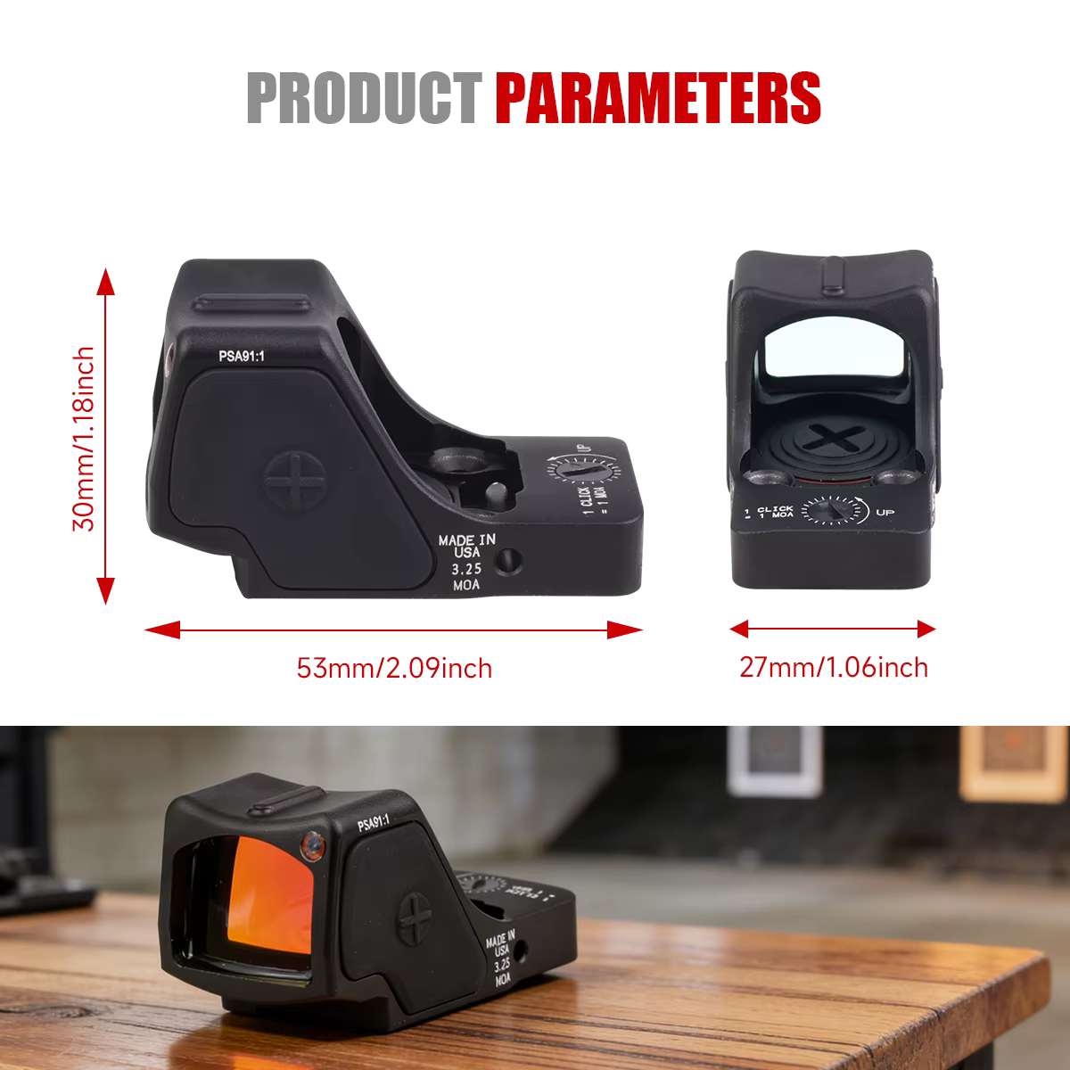 RMHD Mira táctica punto rojo con retícula reflex e interruptor - imagen 5