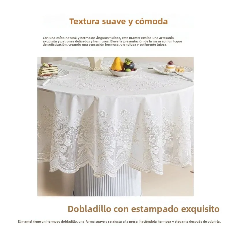 Mantel redondo impermeable resistente al polvo anti-escaldaduras