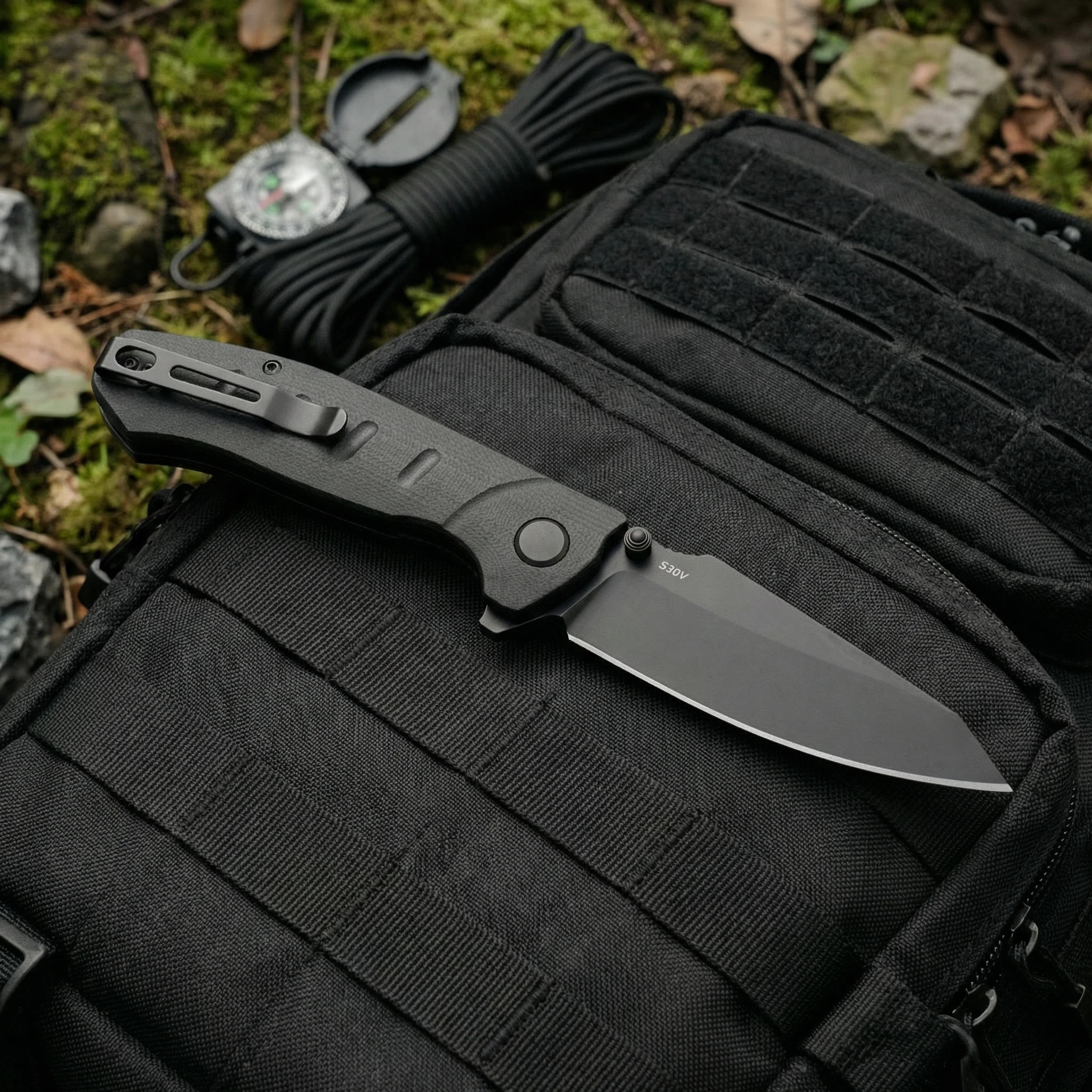 Cuchillo plegable de acero para exteriores y emergencias portátiles - imagen 5