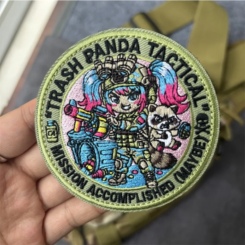 Parche táctico bordado anime militar con gancho y bucle para mochila - imagen 2