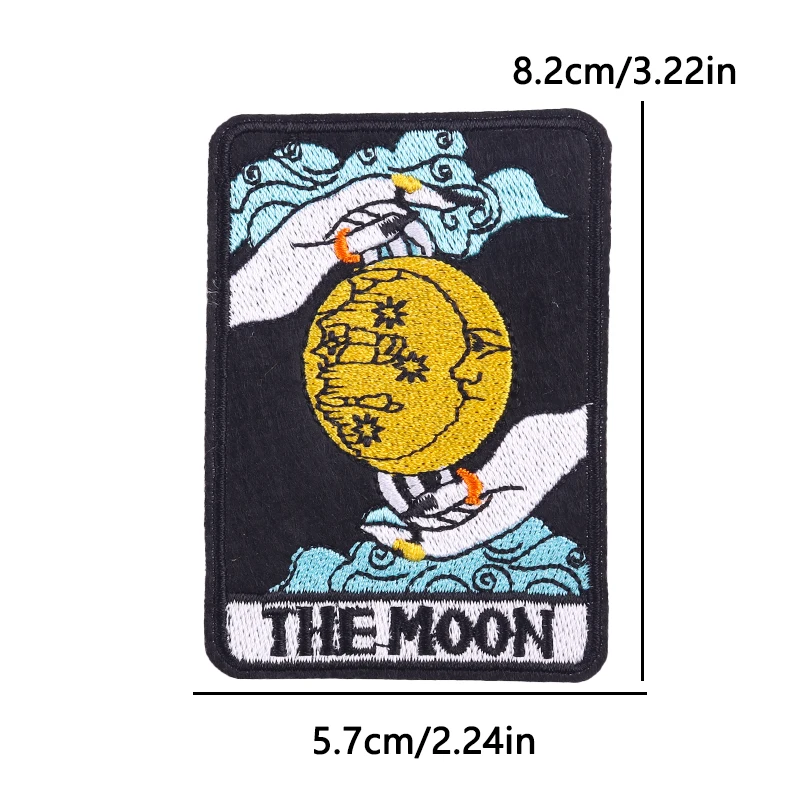 Ideas de composición con parches Tarot, sol y luna