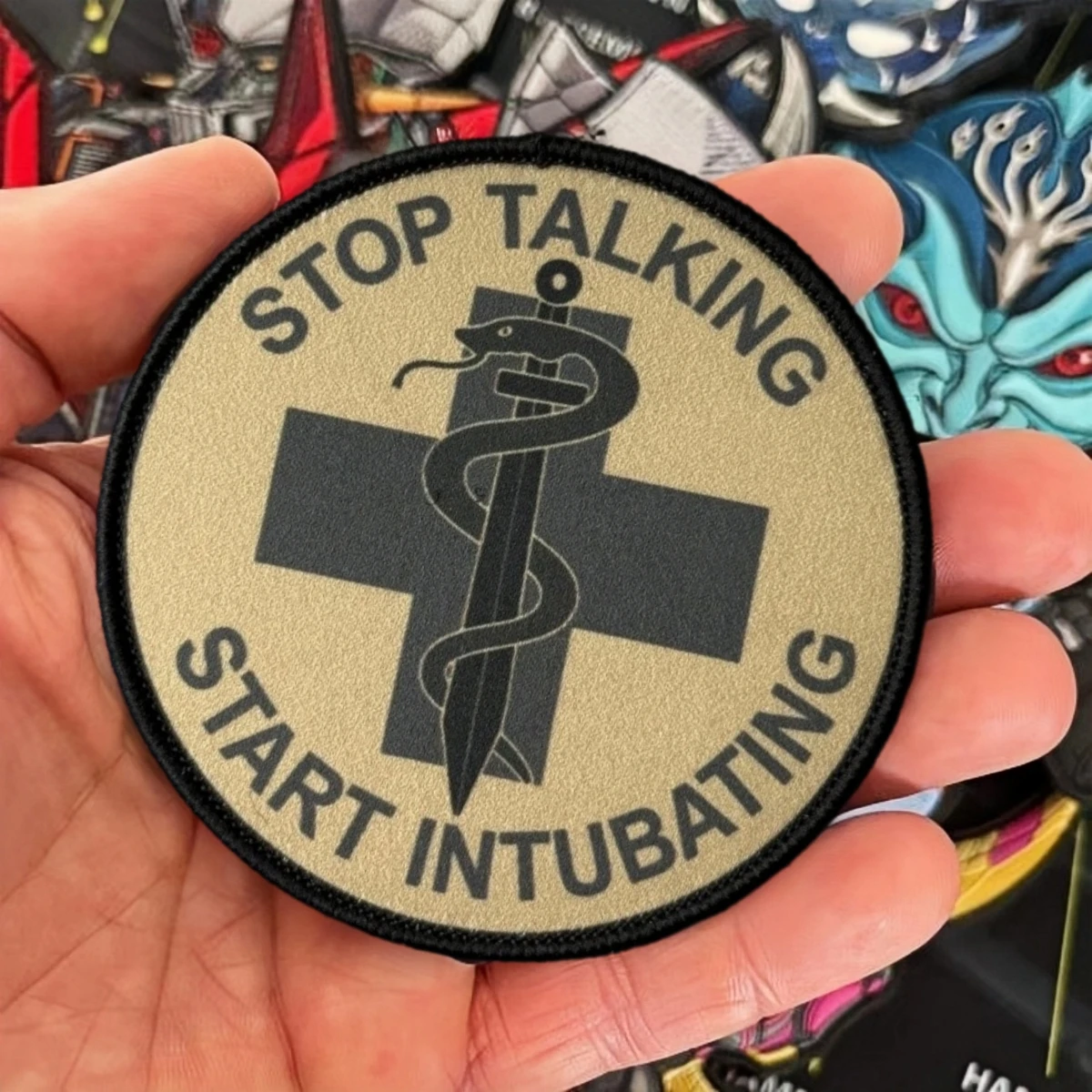 Parche táctico EMS Moral médico de combate con velcro - imagen 4