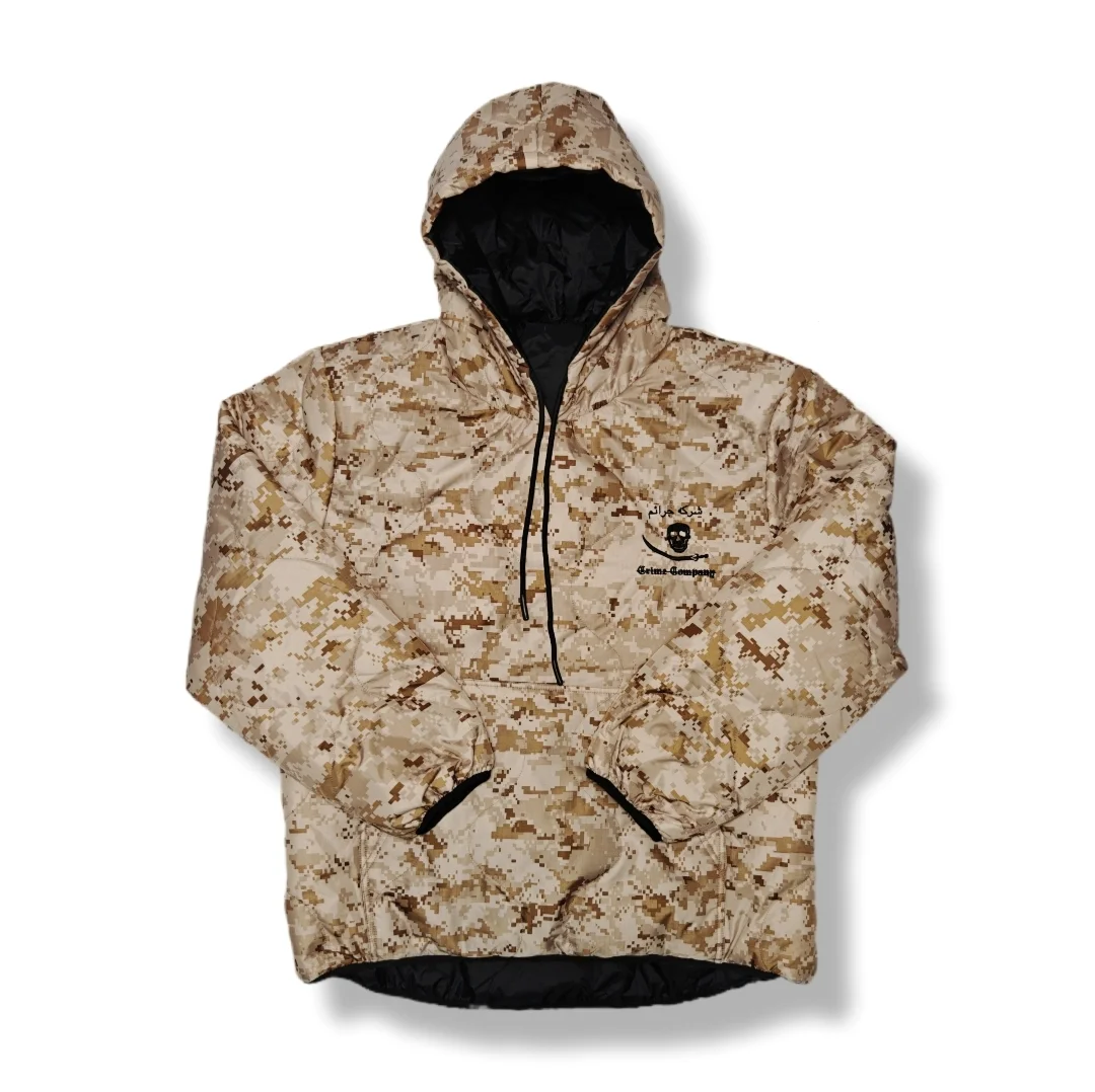 Chaqueta impermeable táctica de algodón con capucha cálida doble cara - imagen 2