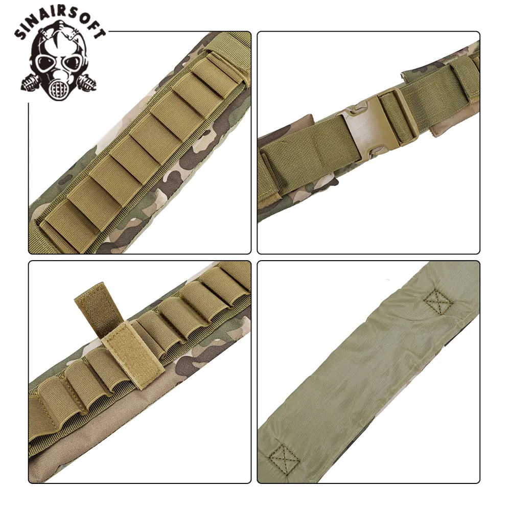 SINAIRSOFT Cinturón táctico portacartuchos escopeta negro ajustable - imagen 5