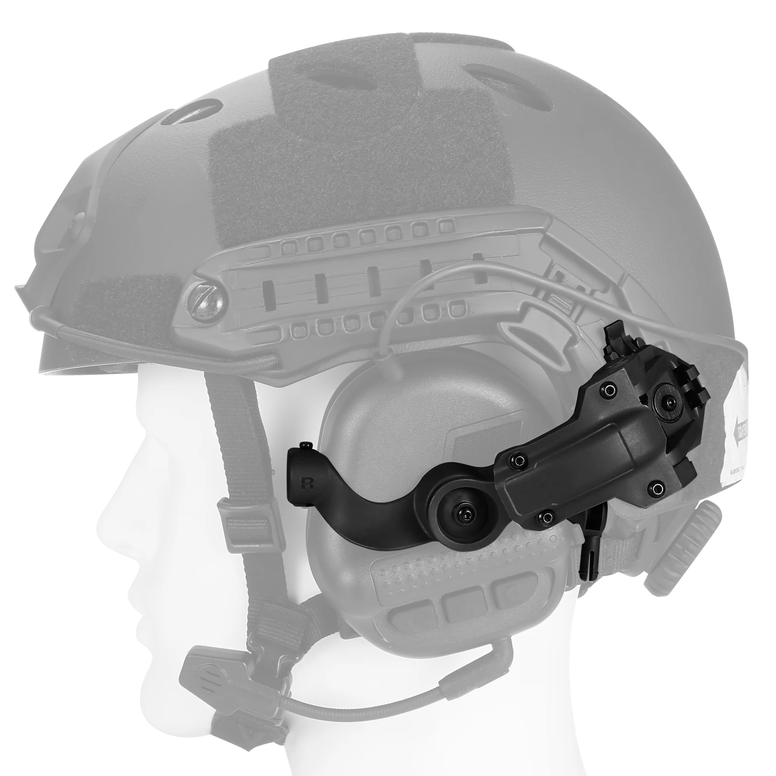 Adaptador M-LOK auriculares tácticos rotación multiángulo - imagen 5