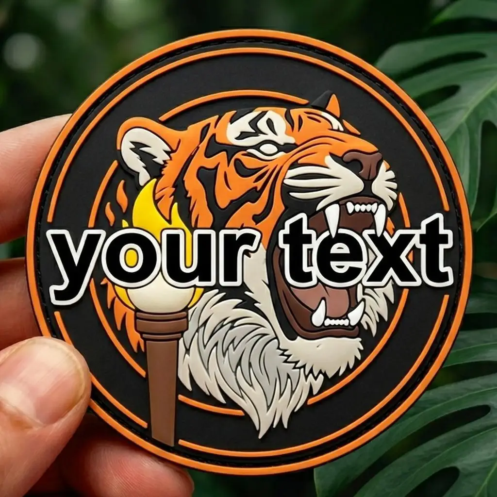 Parche táctico 3D de PVC con texto en relieve y velcro personalizable - imagen 3