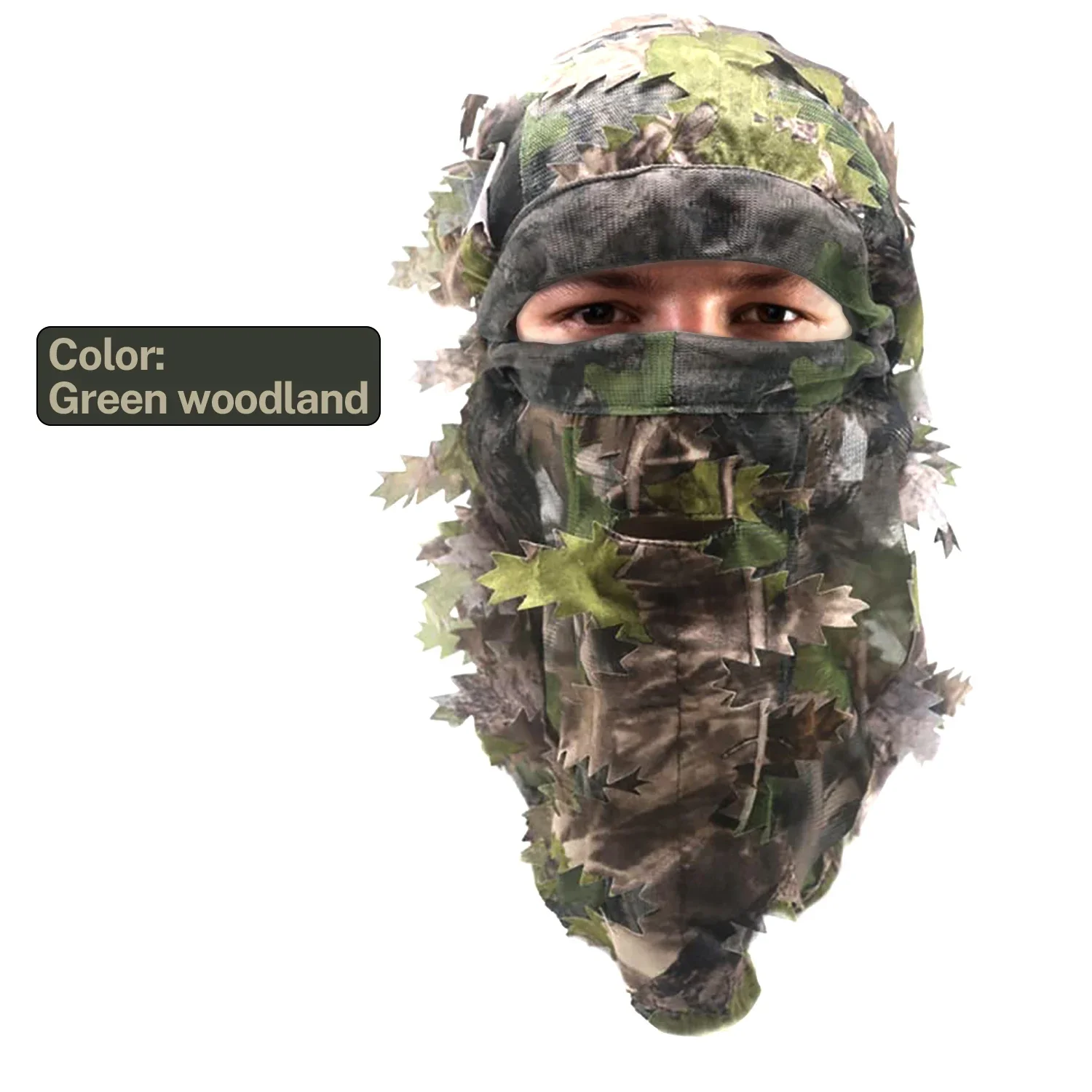 Uso del sombrero Ghillie en entorno boscoso