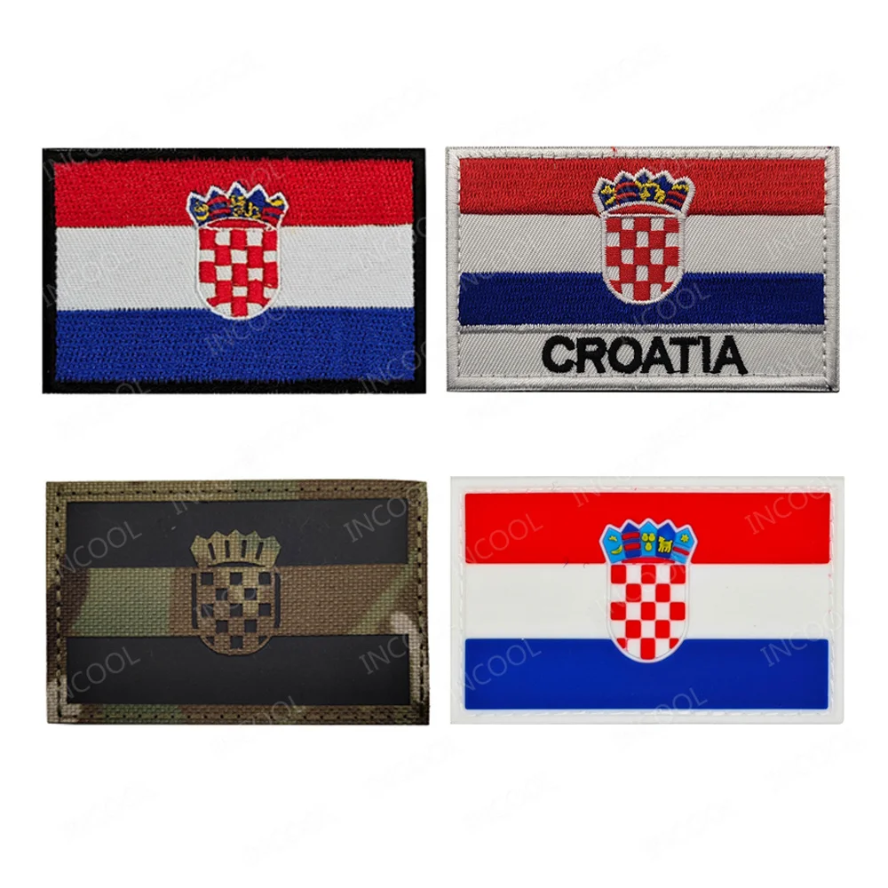 Parche bordado bandera Croacia PVC – Brazalete insignia hombro - imagen 4