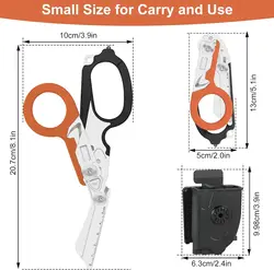 Trauma Raptor Tijeras de rescate para trauma EDC con funda
