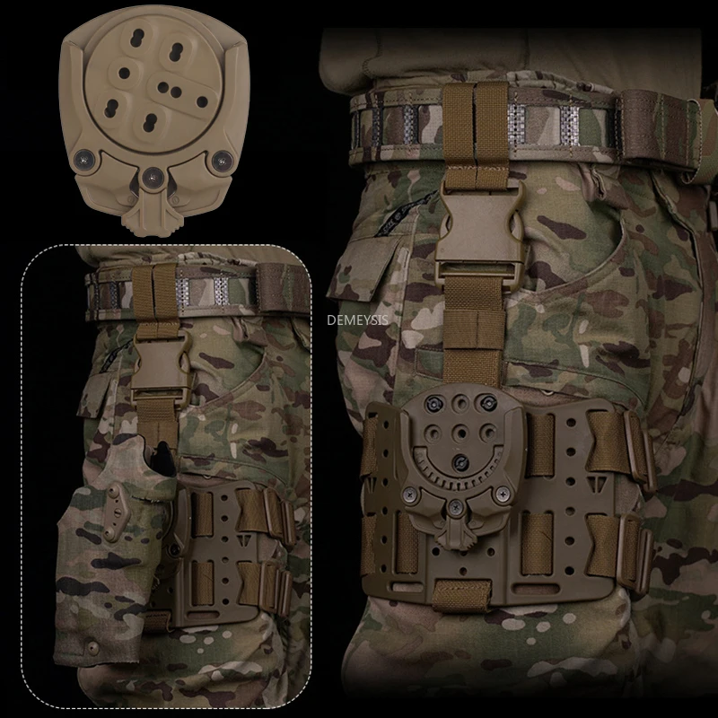 Adaptador funda táctica para caza y paintball con plataforma giratoria - imagen 3
