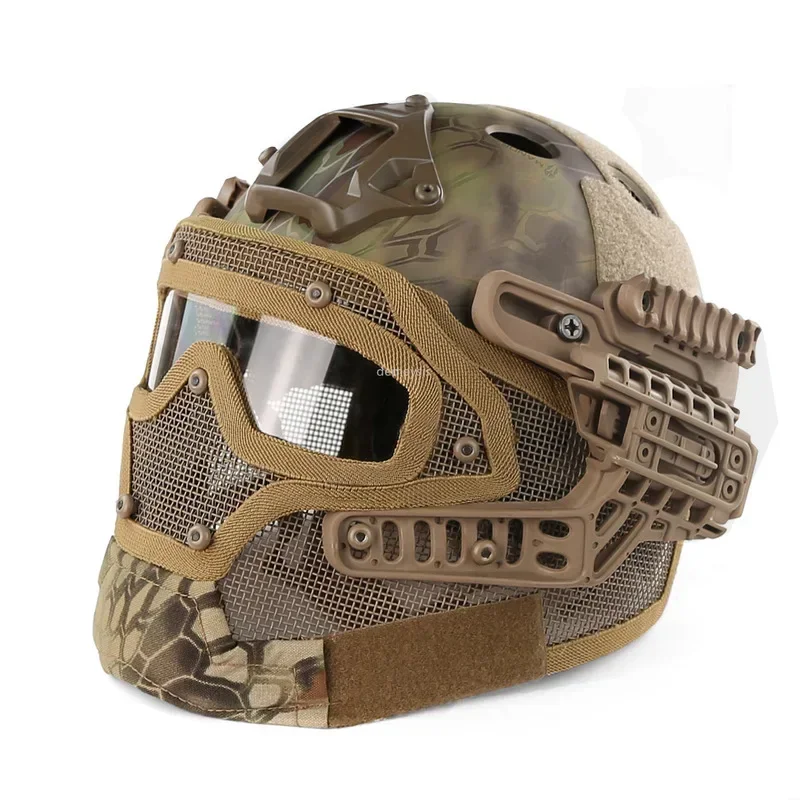 Casco táctico Airsoft full face – Lentes HD protección completa