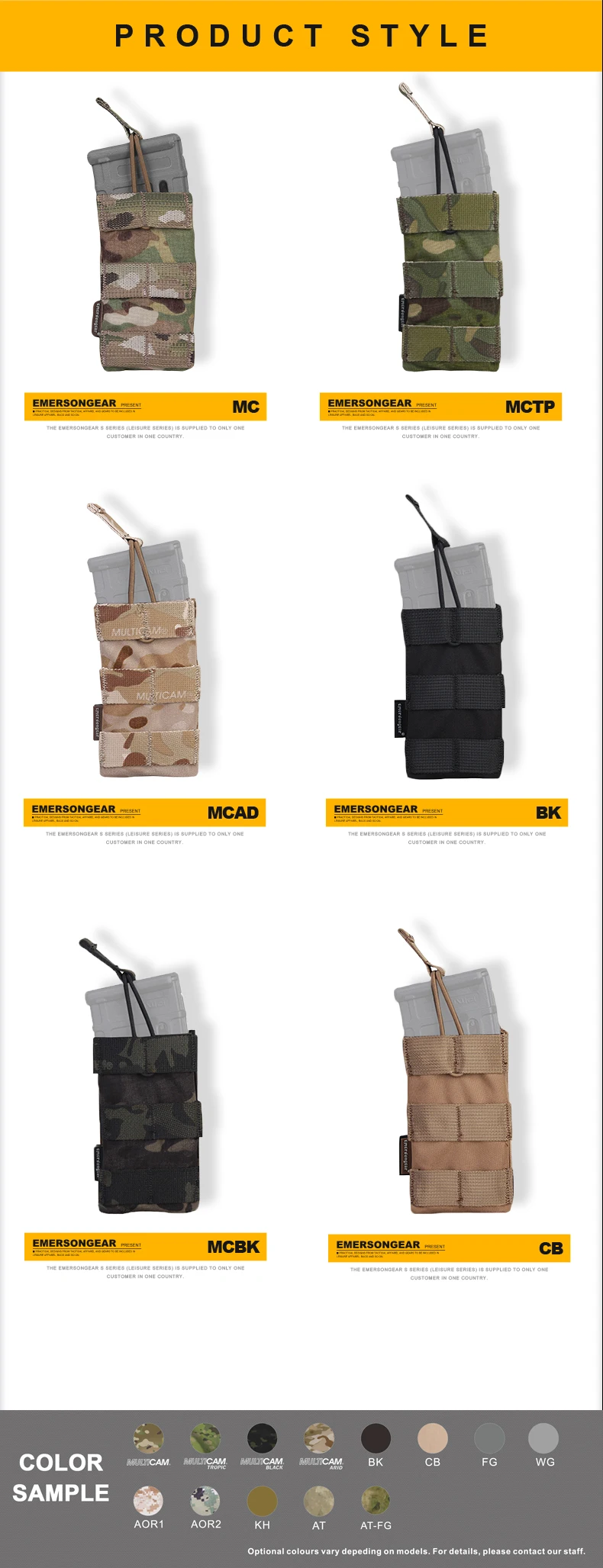 Bolsa táctica Emersongear detalle lateral