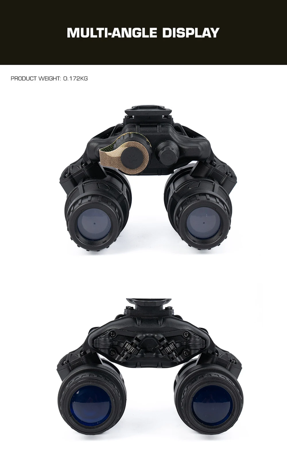Vista del accesorio con estética NVG