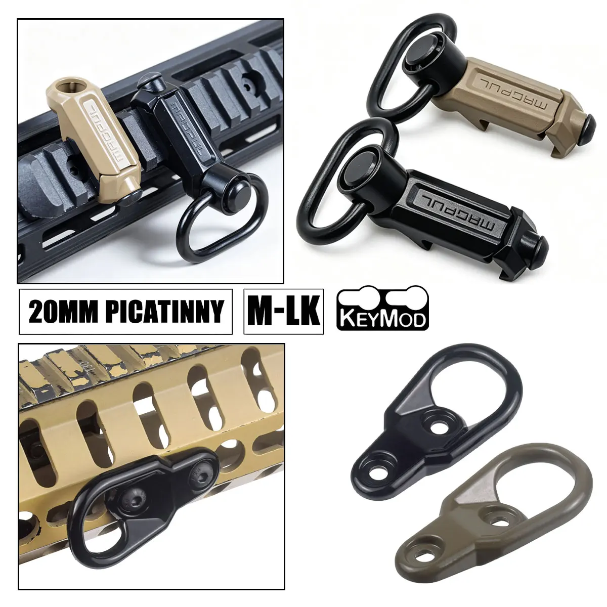 Anilla portafusil QD para carril Picatinny de AR-15 - imagen 3