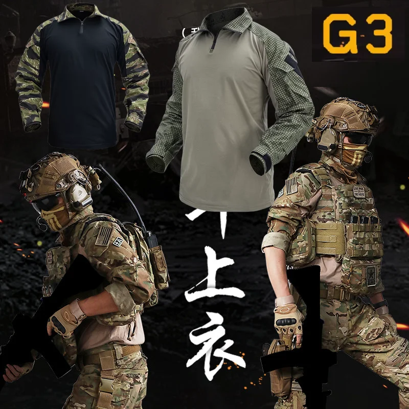 Camisa táctica G3 camuflaje arena nocturno para paintball y caza - imagen 2