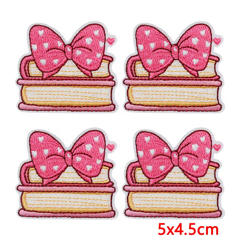 Parche bordado termoadhesivo Día San Valentín rosa dibujos para ropa - imagen 3