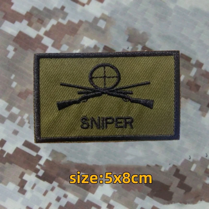 Parche táctico bordado francotirador – Insignia moral con velcro