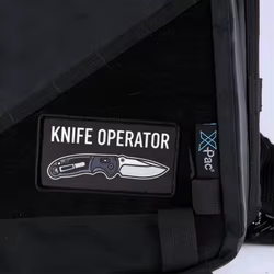 Parche táctico operador cuchillo con velcro