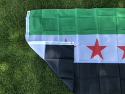 Bandera de Siria con 3 Estrellas – Banderín Táctico Colgante