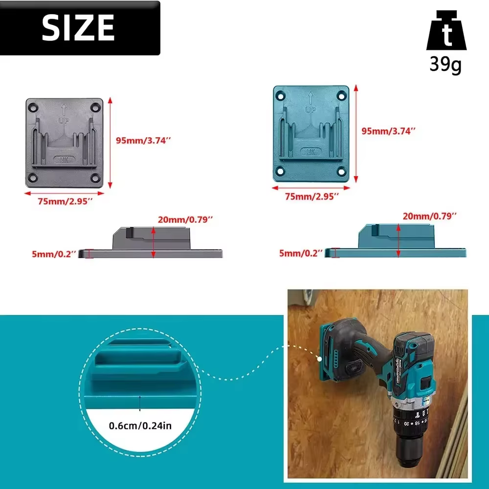 Soporte para taladro 18V Bosch Makita pared - imagen 2