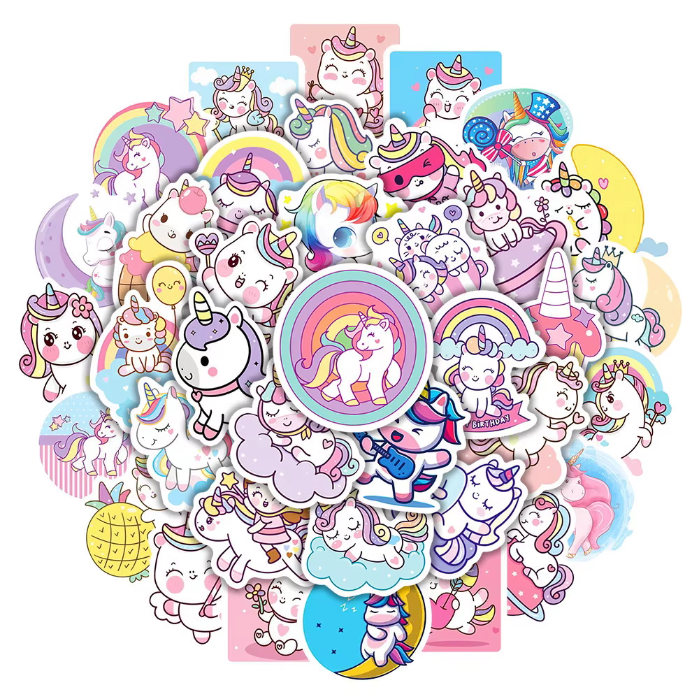 Pegatinas vinilo unicornio para portátil, equipaje y teléfono - imagen 2