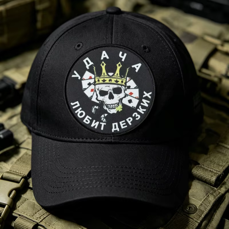 Parche táctico Totenkopf corona con velcro para chaleco o mochila - imagen 2