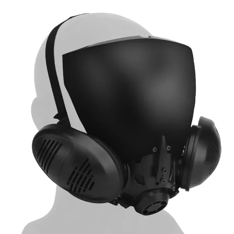 Máscara de cara completa antiempañamiento airsoft, lentes desmontables - imagen 4