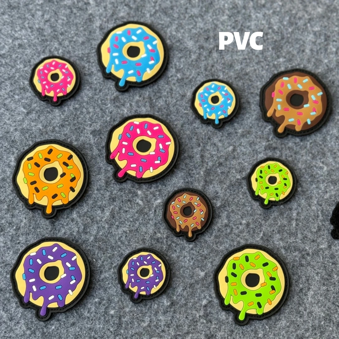 Parche moral PVC donut – Aplicación gancho y bucle para mochila