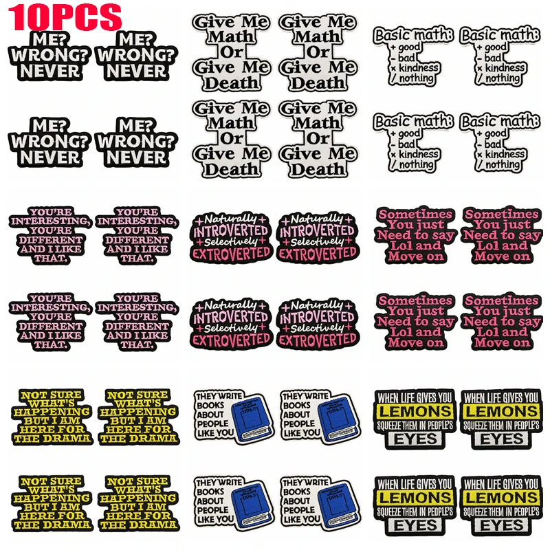 Parches termoadhesivos con letras en inglés creativas para ropa