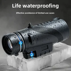 Telescopio monocular con zoom HD, trípode para caza y acampada