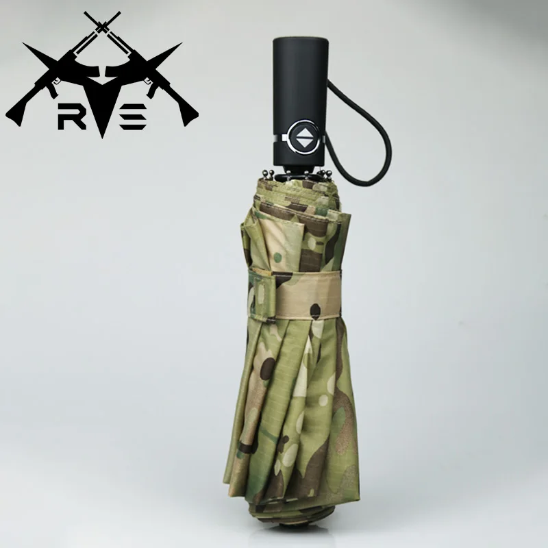 Ronson Paraguas táctico camuflaje MC automático para viajes - imagen 2