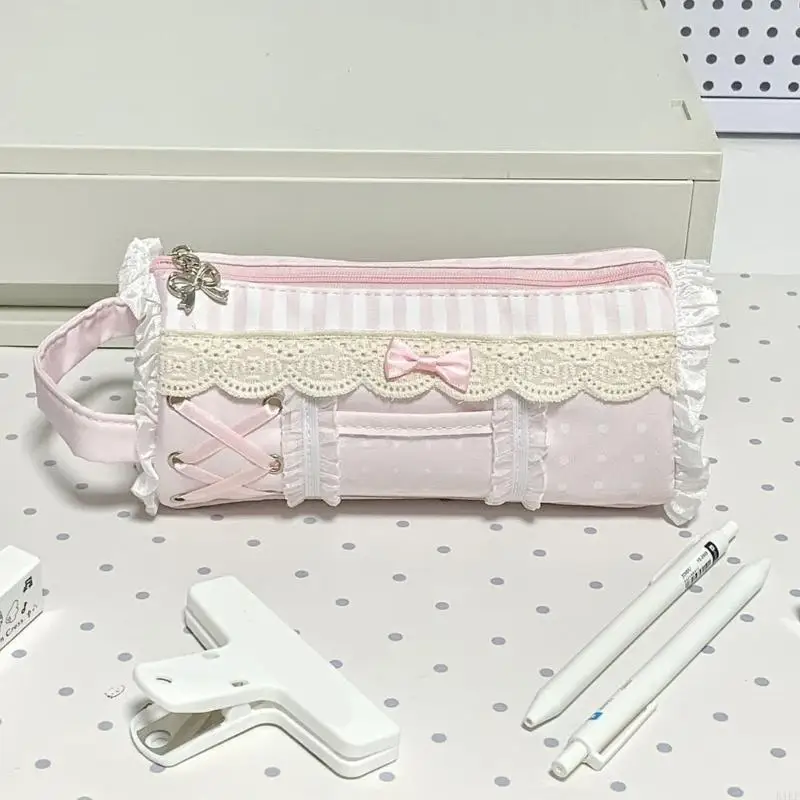 Estuche para lápices encaje con cierre bolsa poliéster - imagen 3