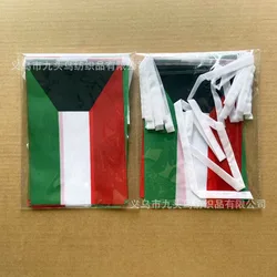 Banderines de Kuwait de poliéster para guirnalda de fiesta